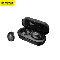 2019 AWEI New Arrival Wireless Charge T6C Mini TWS Connect Stable Bluetooth Earphone