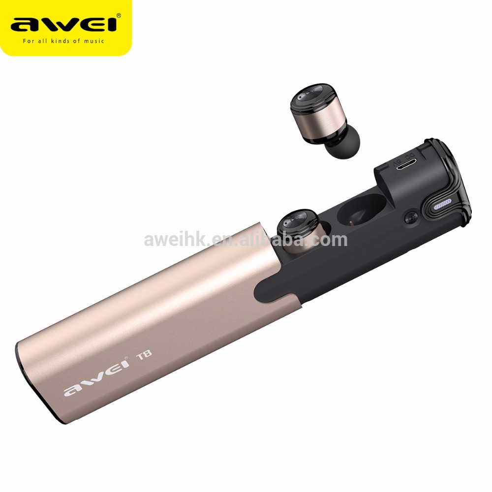 AWEI T8 OEM/ODM Factory Manufacturing Sport wireless bluetooth headphones with charging dock